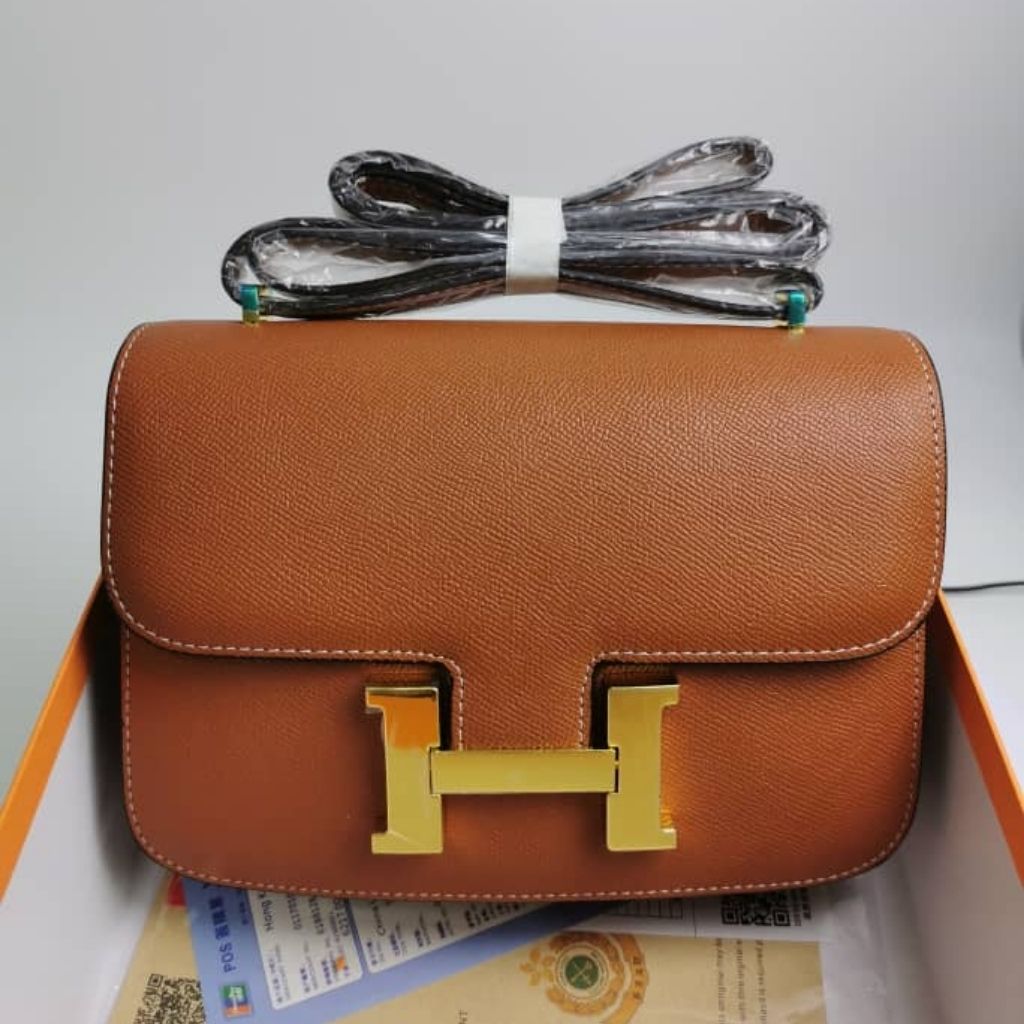 Constance 24 Togo Gold Tone Hardware Crossbody Bag Brown 24cm Constance Bag