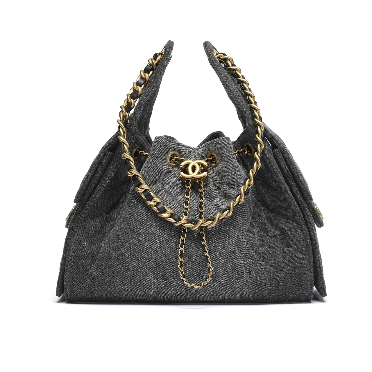 25 Small Washed Denim Handbags Black 26cm AS5293 B20520 U0725 25 New Collection Bag