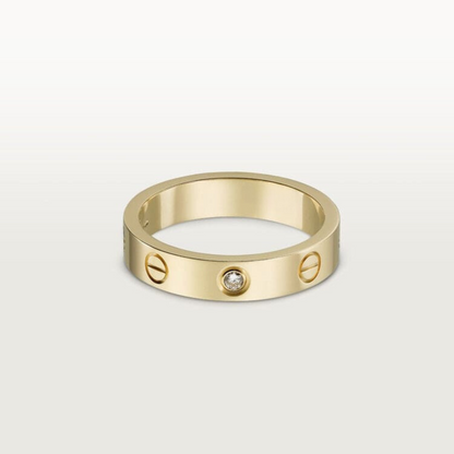 18K Celestial Love Wedding One Diamond Ring
