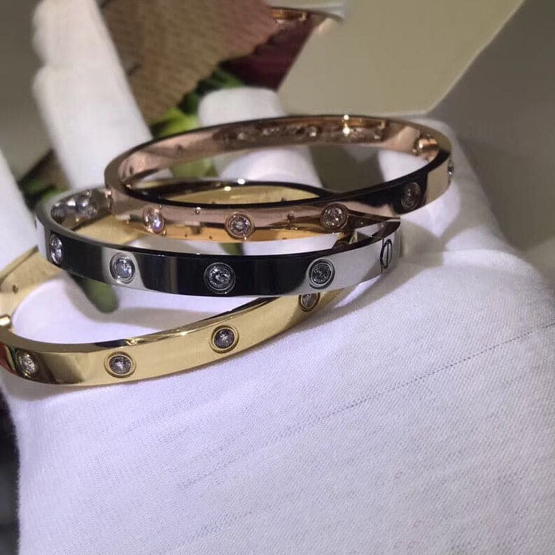 18K Celestial Ten Diamonds Love Bracelet