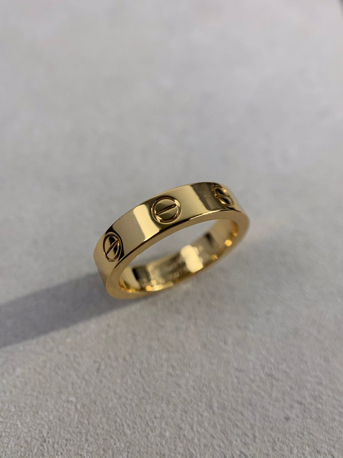 18K Celestial Love Wedding 4mm Ring