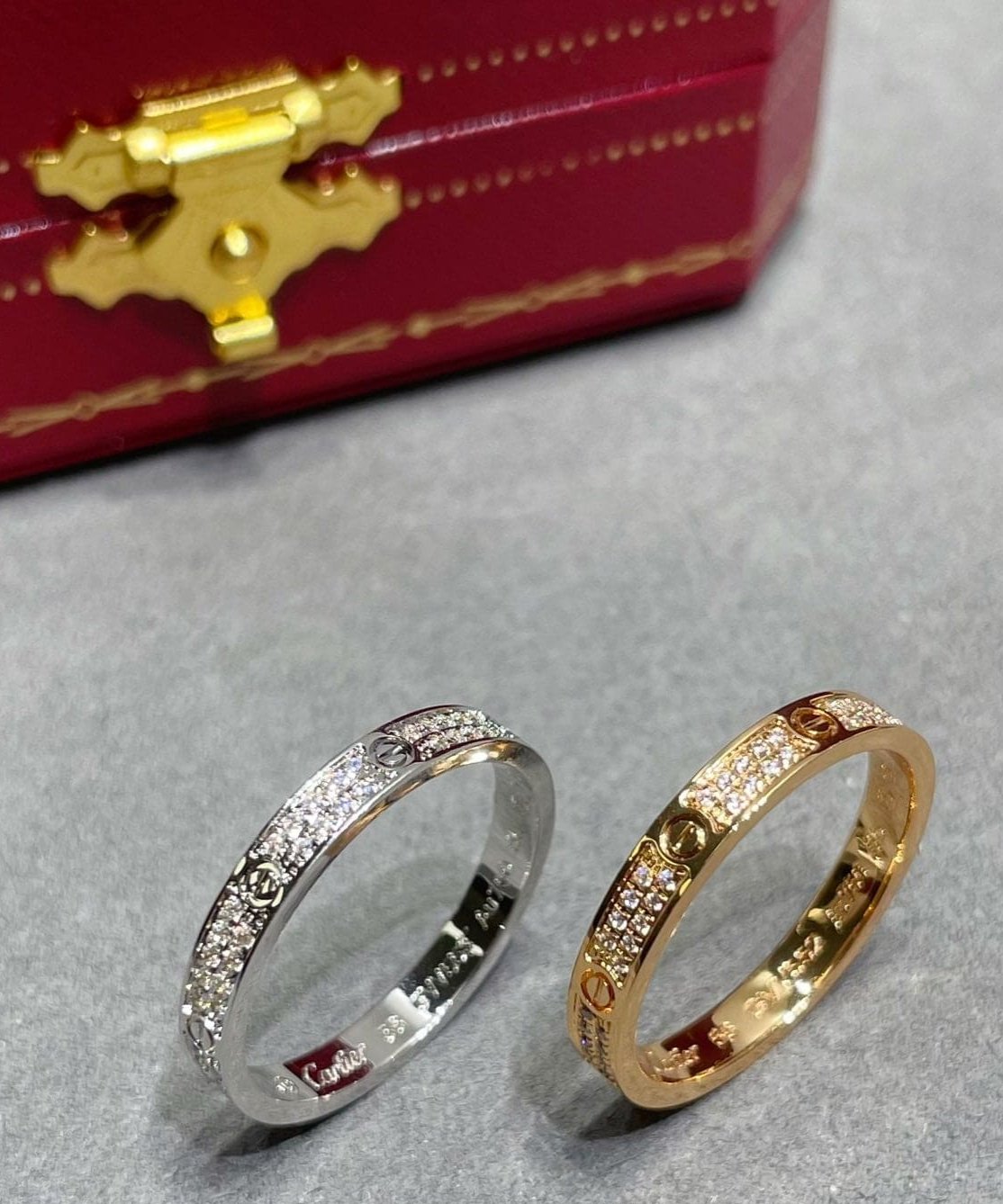 18K Celestial Love Diamond-Paved 3mm Ring