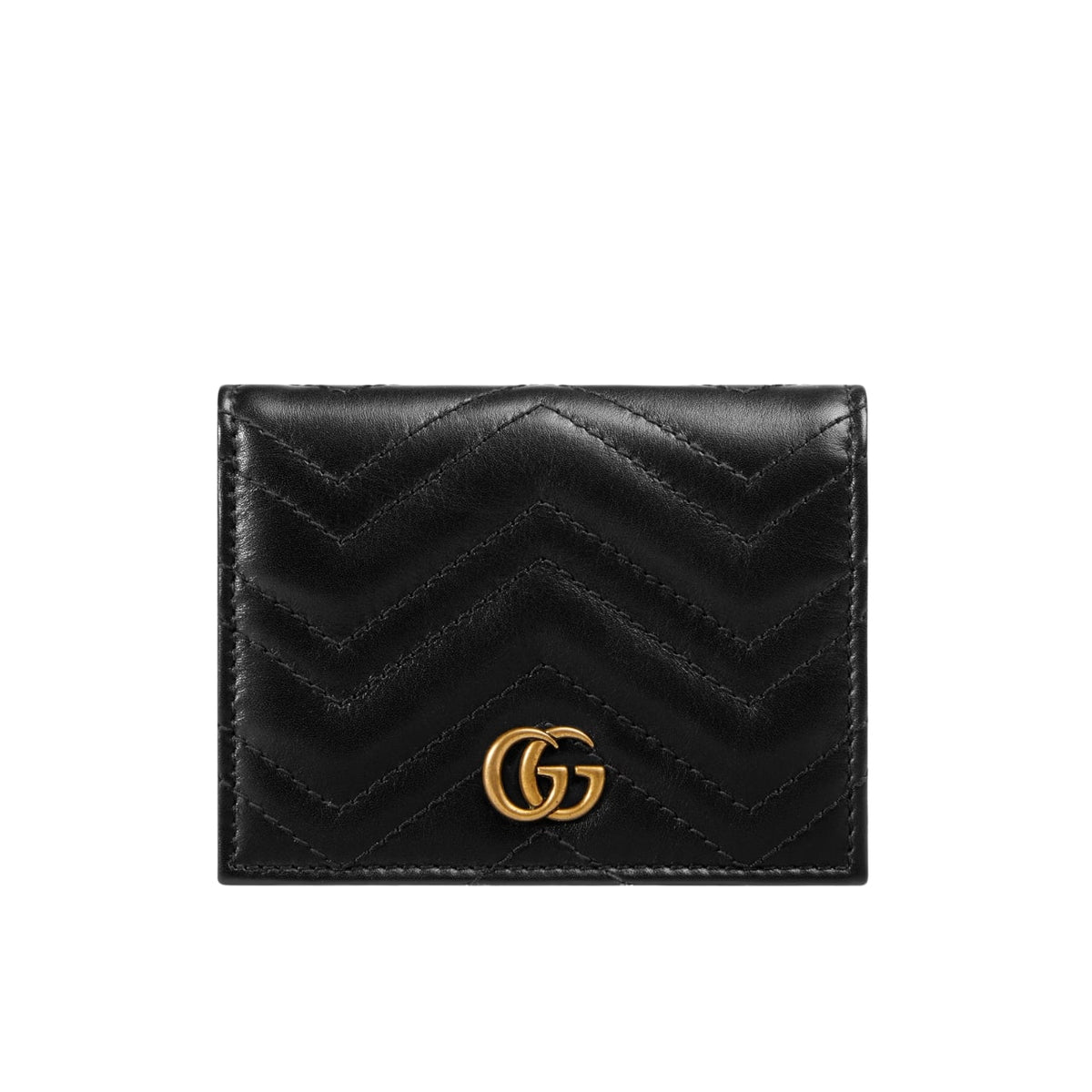 GG Marmont Leather Card Case Wallet Black 11cm 466492 Dtd1t 1000 MARMONT Bag