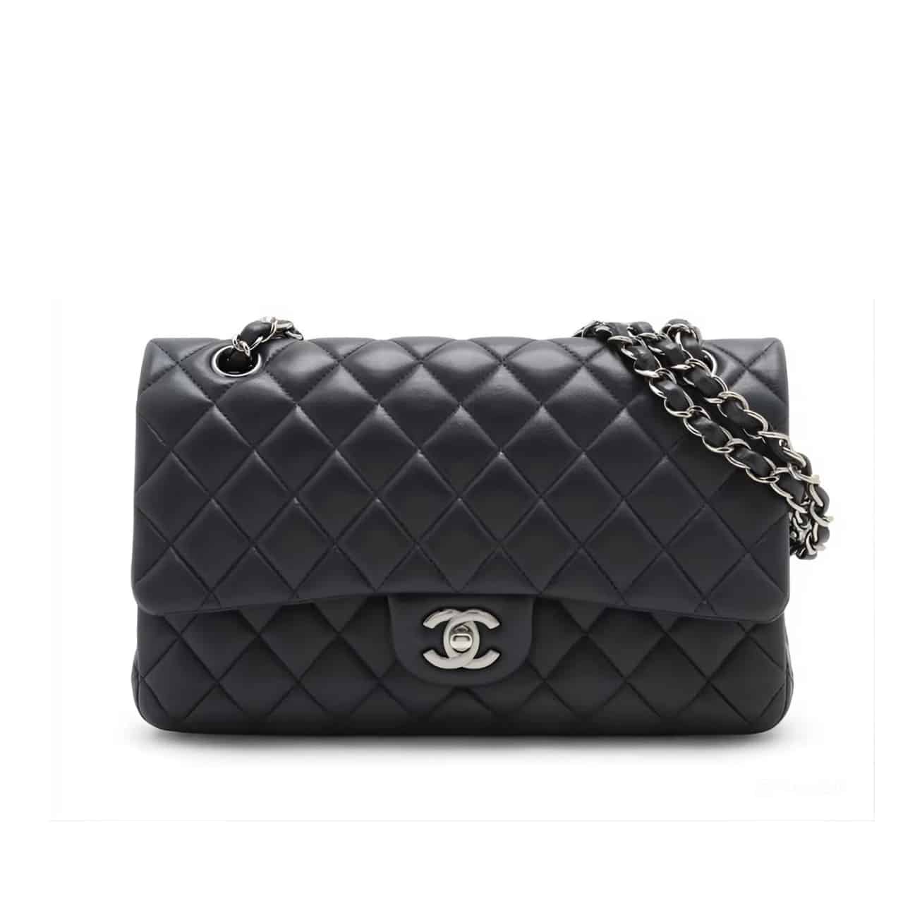 Classic Medium Smooth Leather Flap Bag Black 25cm A01113 Y01480 94305 22 New Collection Bag Flap Bag