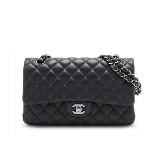 Classic Medium Smooth Leather Flap Bag Black 25cm A01113 Y01480 94305 22 New Collection Bag Flap Bag