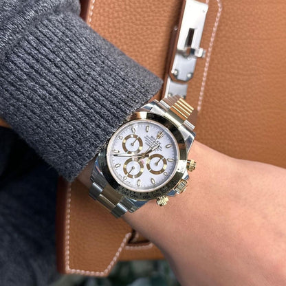 [Super Clone] Regency Racing Chronograph 40 mm Timeless Yellow Bezel White golden counter rings Dial 126503 5604