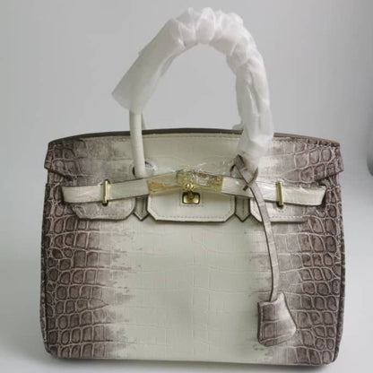 Birkin 30 Niloticus Himalaya Gold Hardware Handbag Blanc 30Cm Kelly Bag