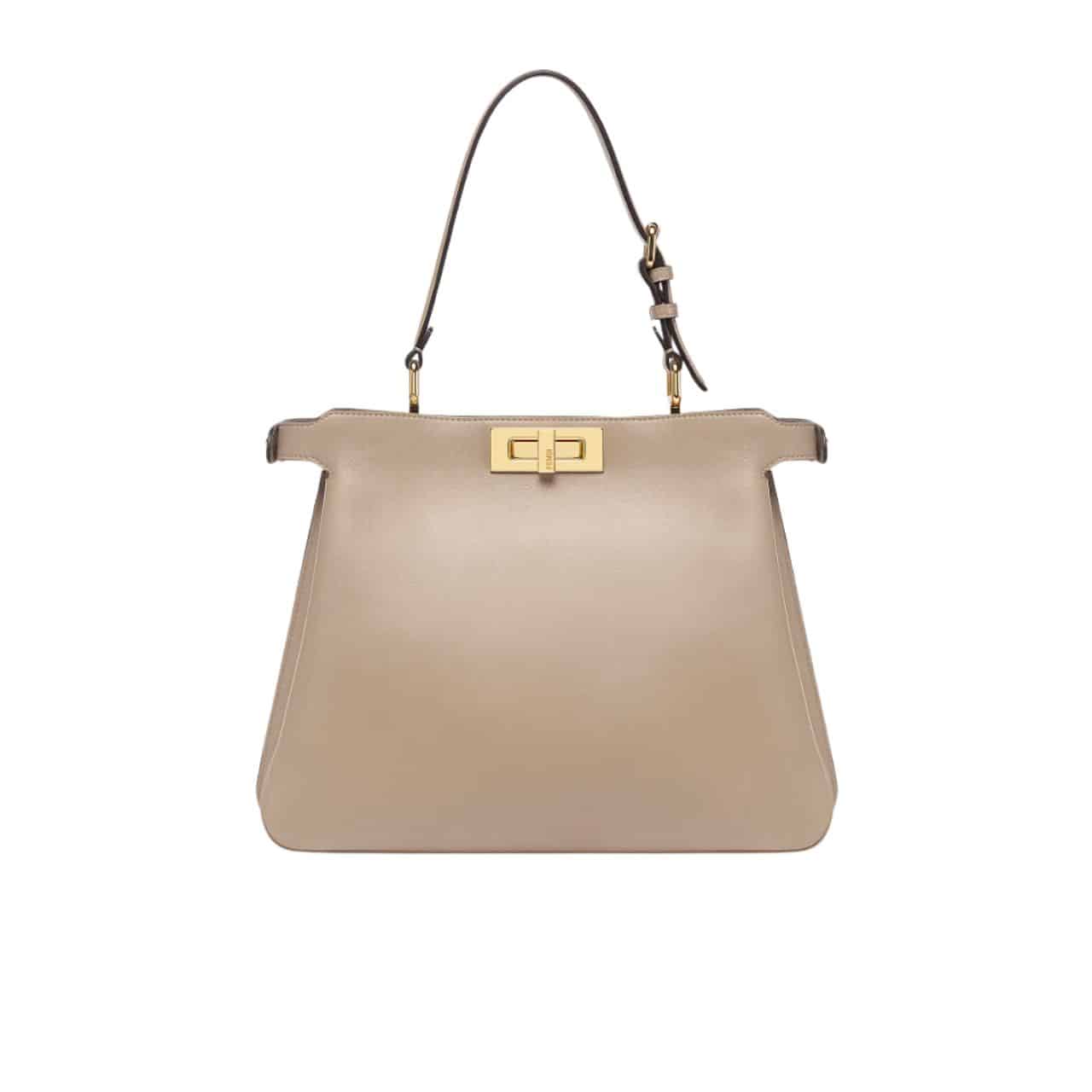 Peekaboo Medium Soft Leather Shoulder Bag Dove Grey 33Cm 22 New Collection Bag Peekaboo Bag