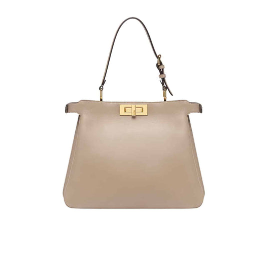 Peekaboo Medium Soft Leather Shoulder Bag Dove Grey 33Cm 22 New Collection Bag Peekaboo Bag