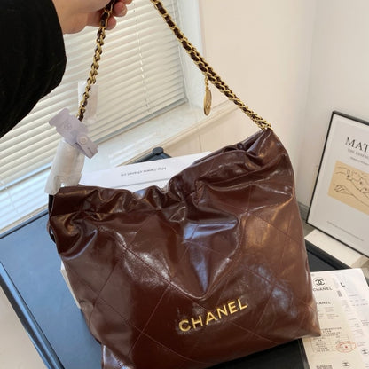 22 Large Handbag Dark Brown 41cm Classic Bag
