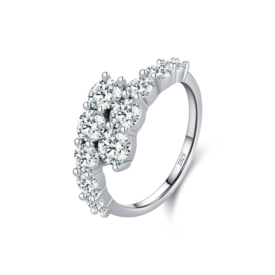 Classic Round CZ Eternity Band Ring – 925 Sterling Silver