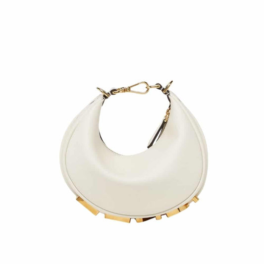 Fendigraphy Mini Leather Hobo Bag White 20Cm 8BS081A5DYF1HEL 22 New Collection Bag Fendigraphy Bag