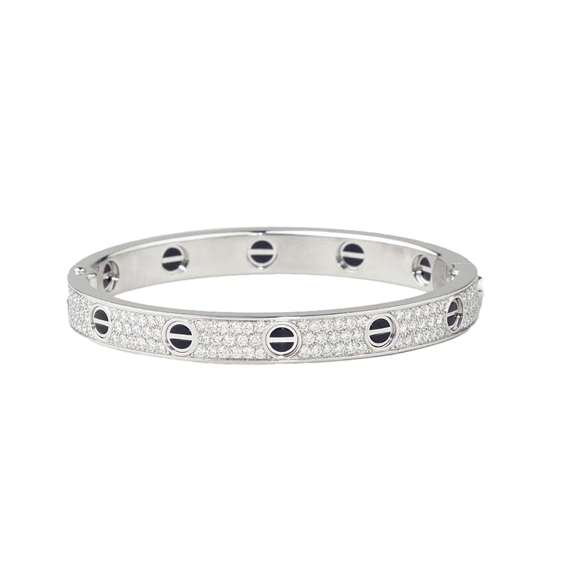18K Celestial Love Diamond-Paved Ceramic Bracelet