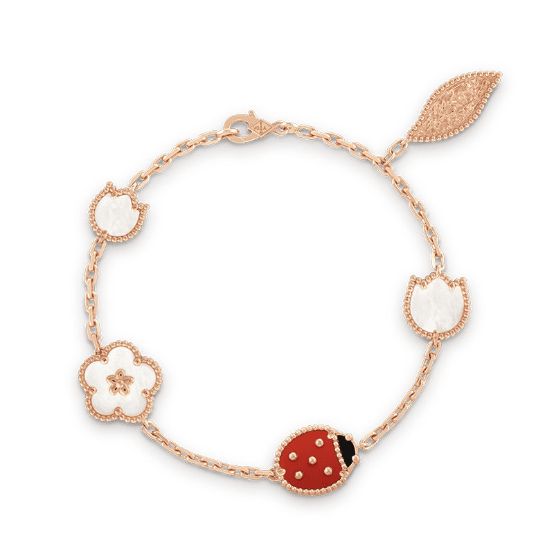 18K Celestial Lucky Spring Five Motifs Clover Bracelet