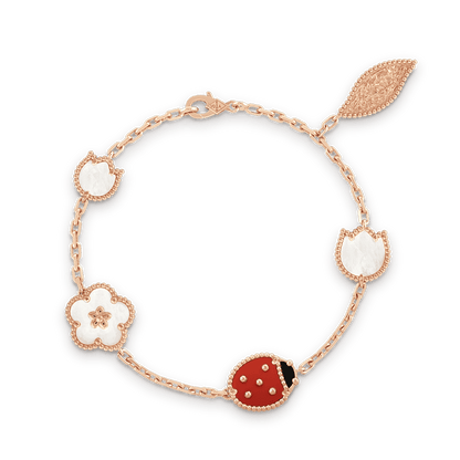 18K Celestial Lucky Spring Five Motifs Clover Bracelet