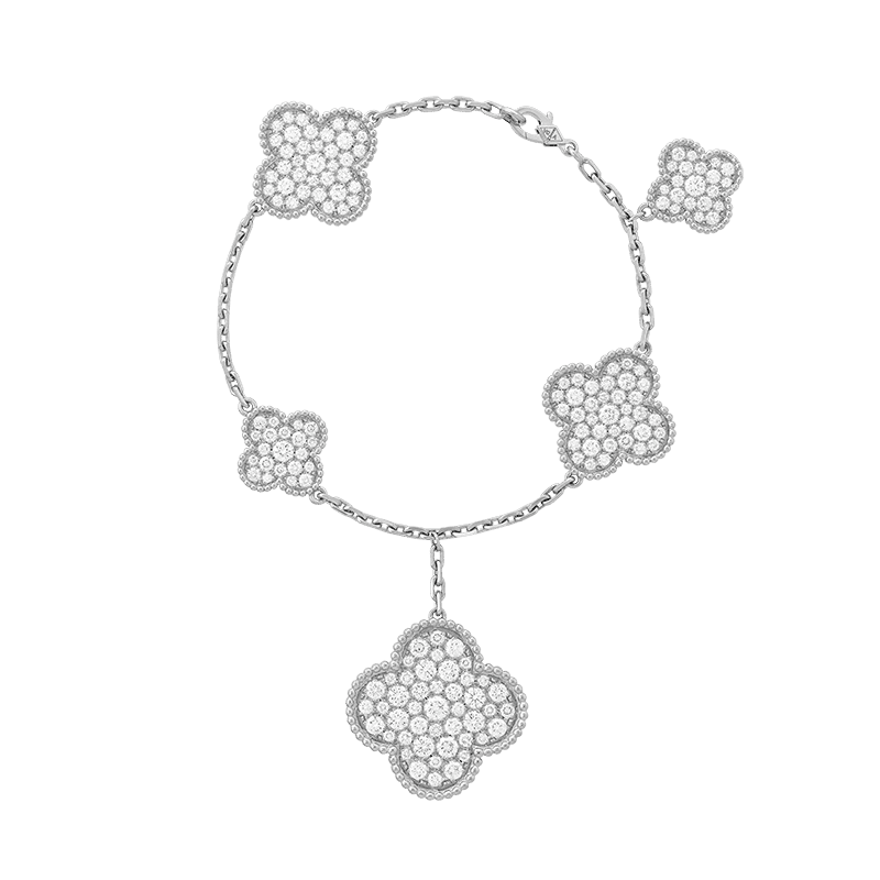 18K Celestial Magic Alhambra Five Motifs Clover Bracelet