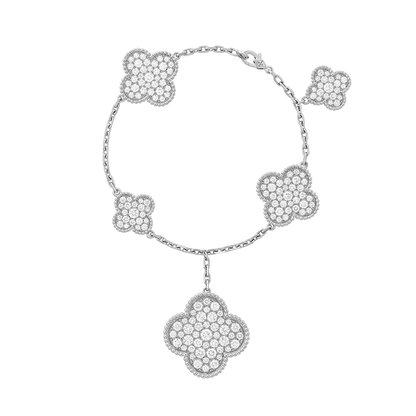 18K Celestial Magic Alhambra Five Motifs Clover Bracelet