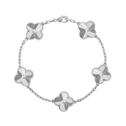18K Celestial Vintage Alhambra Five Motifs Clover Bracelet