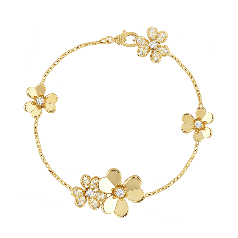 18K Celestial Frivole Diamonds Clover Bracelet