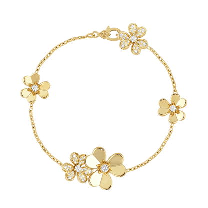 18K Celestial Frivole Diamonds Clover Bracelet