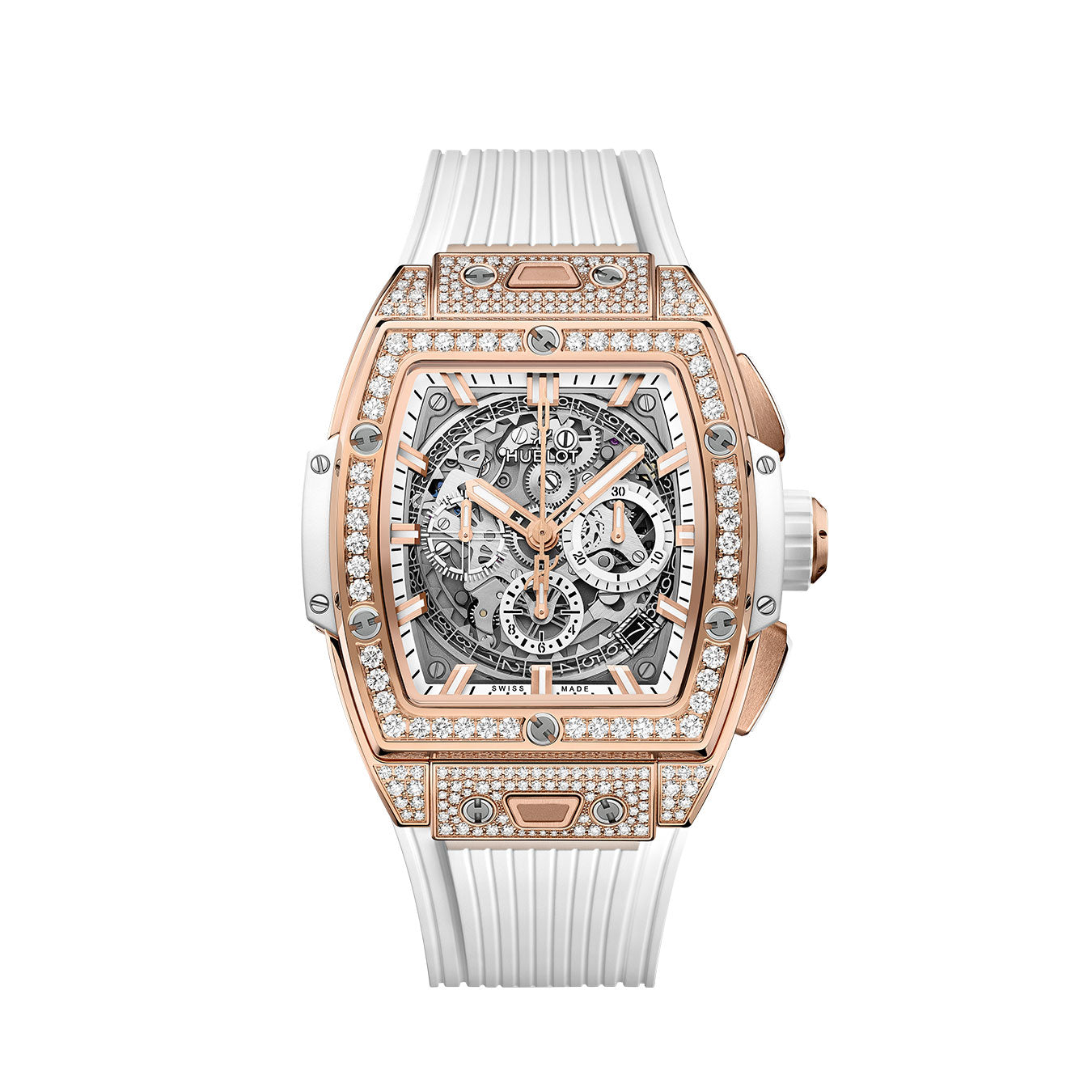 Luxury Watch Spirit of Big Bang KING GOLD WHITE PAVÉ watch