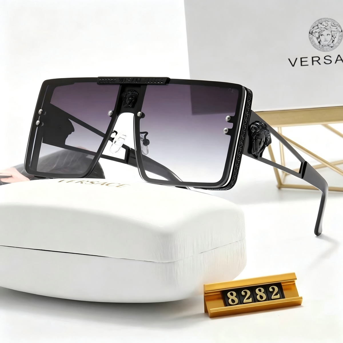 2026 High-End Leisure Travel Versatile Square Sunglasses Style 8282