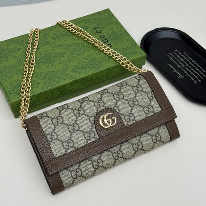 Ophidia GG Supreme Canvas Chain Wallet Bag Beige Ebony 19Cm 772309K9Gsg8367 OPHIDIA Bag