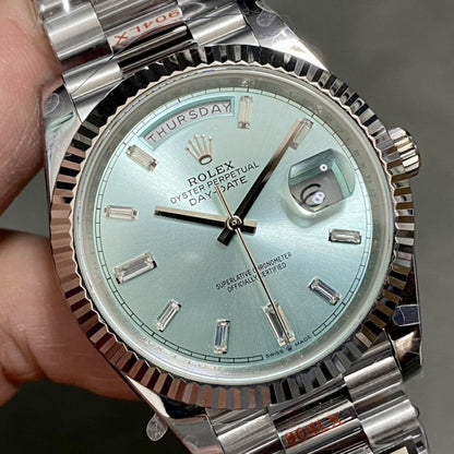 Regency Weekday 40 mm Weekday Fluted Bezel Ice blue Dial 228236 1650