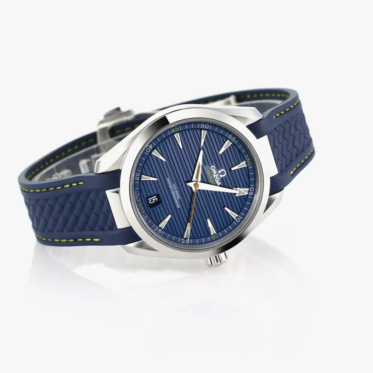 Celestial Aqua Sport 150M 41mm Steel On Rubber Strap Blue Dial 9293
