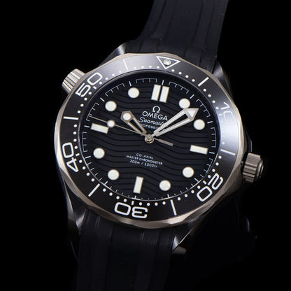 Celestial Seafarer Diver 300M 44mm Black Ceramic On Rubber Strap Black Dial 6995