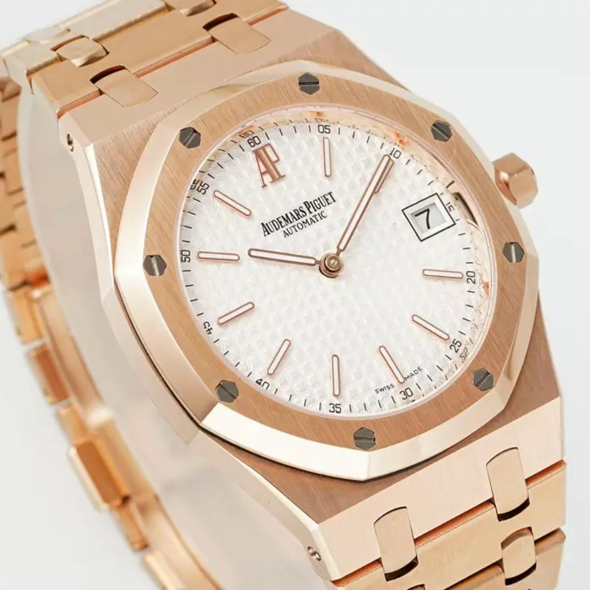 Prestige Atelier Octagon Sport 39mm White Dial Rose Gold 4858