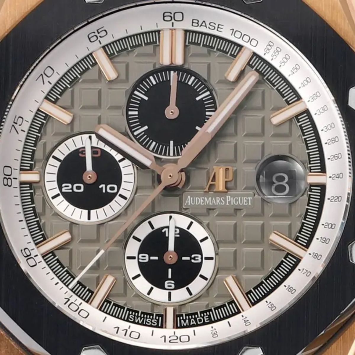 [Super Clone] Prestige Atelier Coastal Sport Chronograph 44mm Grey Dial Rose Gold 8403