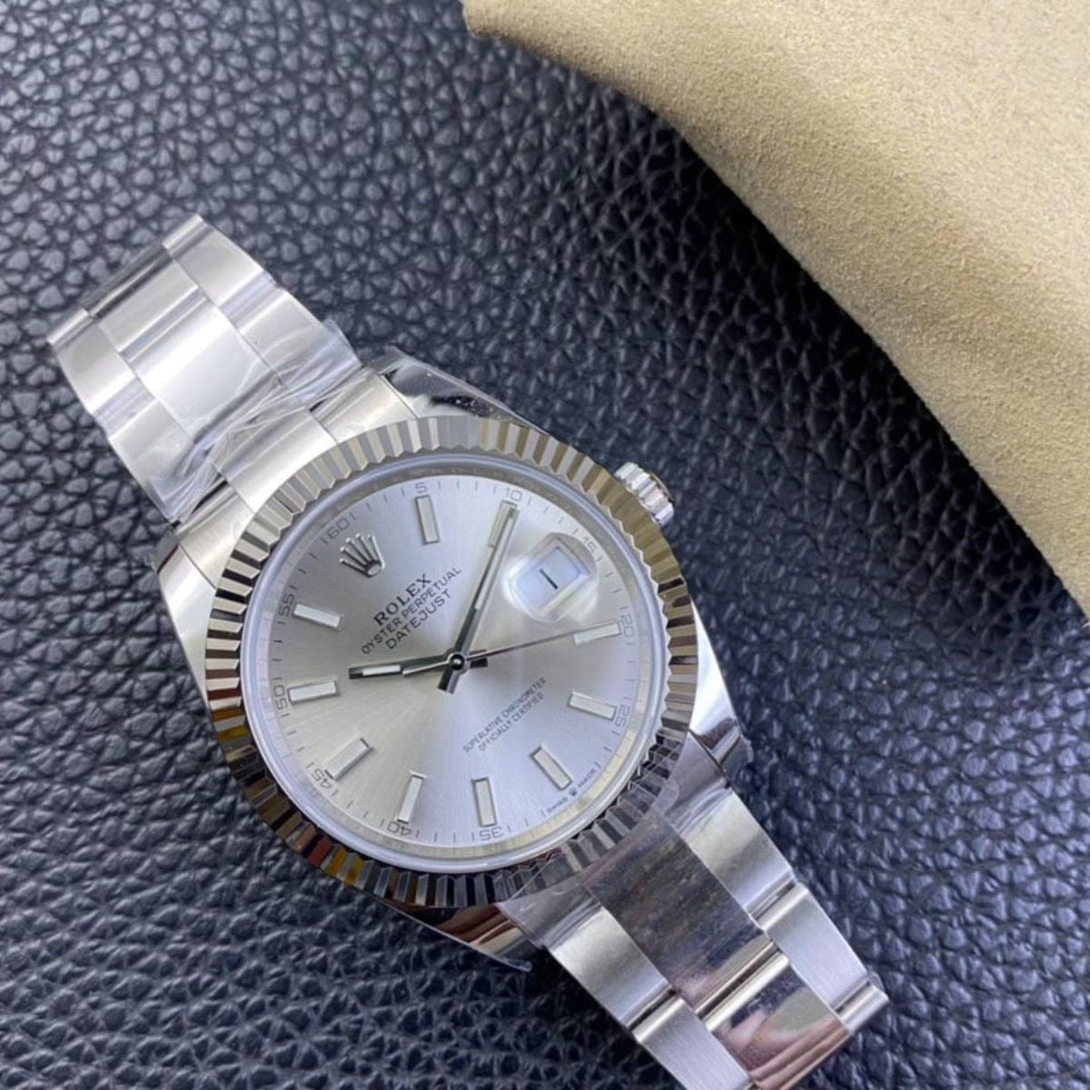Regency Classic Date 41 mm Five-Link Fluted Bezel Silver Dial 126234 2784