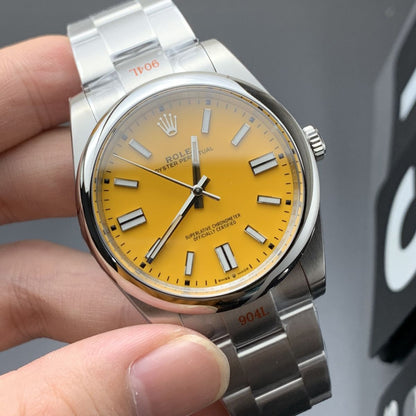 [Super Clone] Regency Timeless Perpetual 41 mm Timeless Trapeze Bezel Yellow Dial 6869