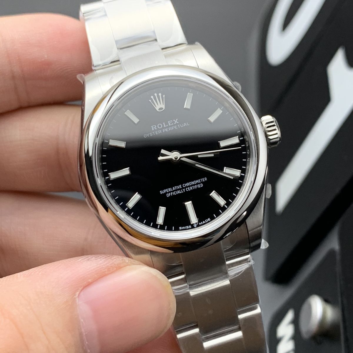 [Super Clone] Regency Timeless Perpetual 31 mm Timeless Trapeze Bezel Black Dial 277200 5058