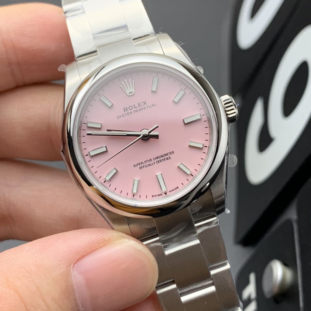 [Super Clone] Regency Timeless Perpetual 31 mm Timeless Trapeze Bezel Pink Dial 277200 2505