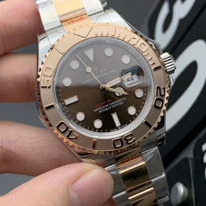 [Super Clone] Regency Marine Master 37 mm Timeless Everose Bezel Chocolate Dial 268621 2958