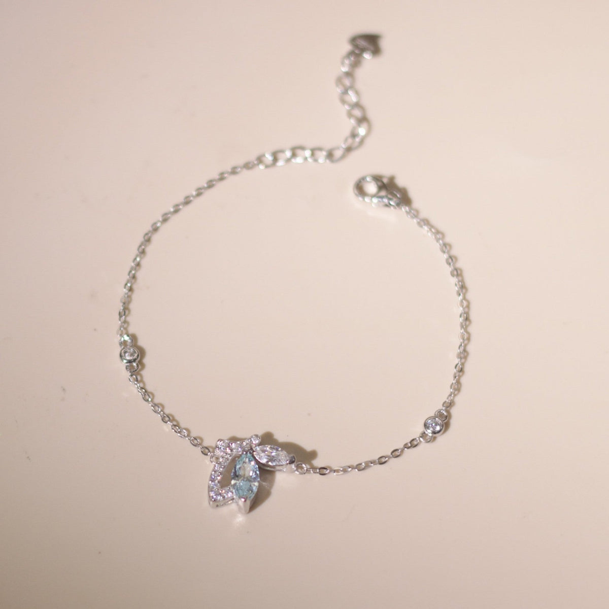 ELVORIA Luna Moon Bracelet – Rose Gold & Platinum Plated 925 Sterling Silver