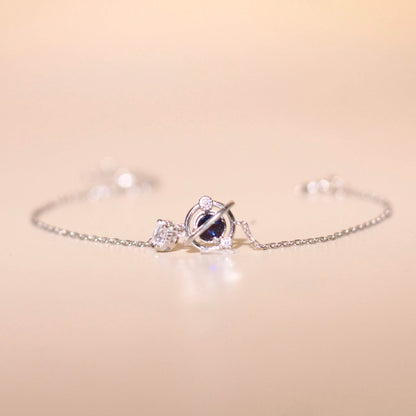 ELVORIA Eirlys Planet Bracelet – Rose Gold & Platinum Plated 925 Sterling Silver