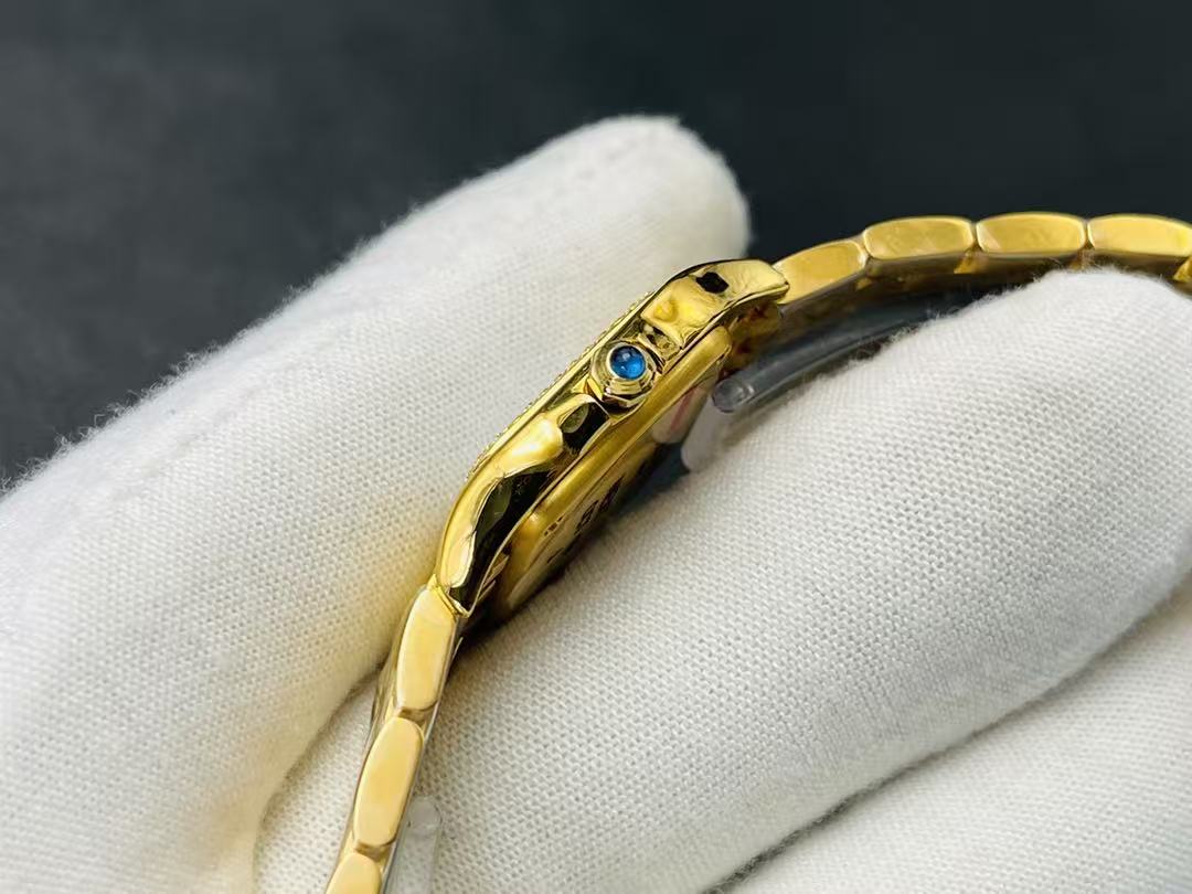 Unworn wrist watch Panthère de wrist watch, Stainless Steel, 18k Rose Gold and Diamonds, 22mm x 30mm, Ref# W3PN0019, box and papers