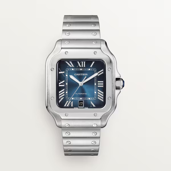 Unworn wrist watch Santos de wrist watch, Stainless Steel, 39.8mm, Ref# WSSA0030, box and papers watch