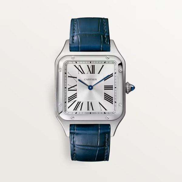 Unworn wrist watch Santos Dumont de wrist watch, Stainless Steel, 43.5mm x 31.4mm, Ref# WSSA0022, box and papers watch
