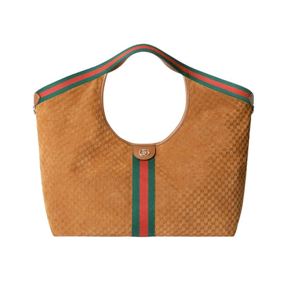 Giglio Large Suede Tote Bag Brown 60Cm 853971 Caab8 2147 Giglio Bag