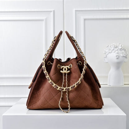 25 Small Suede Leather Handbags Brown 26cm AS5293 B18799 U3950 25 New Collection Bag