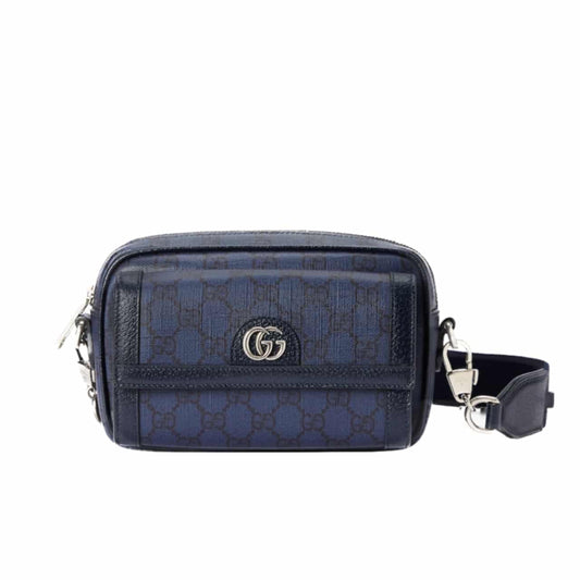 Ophidia Mini GG Supreme Canvas Crossbody Bag Dark Blue 20Cm OPHIDIA Bag