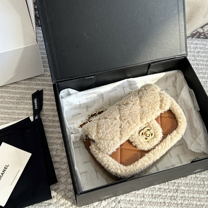 Teddy Bear Mini Fleece Flap Bags Beige And Brown 18cm AS5148 B18194 NZW48 22 New Collection Bag Flap Bag