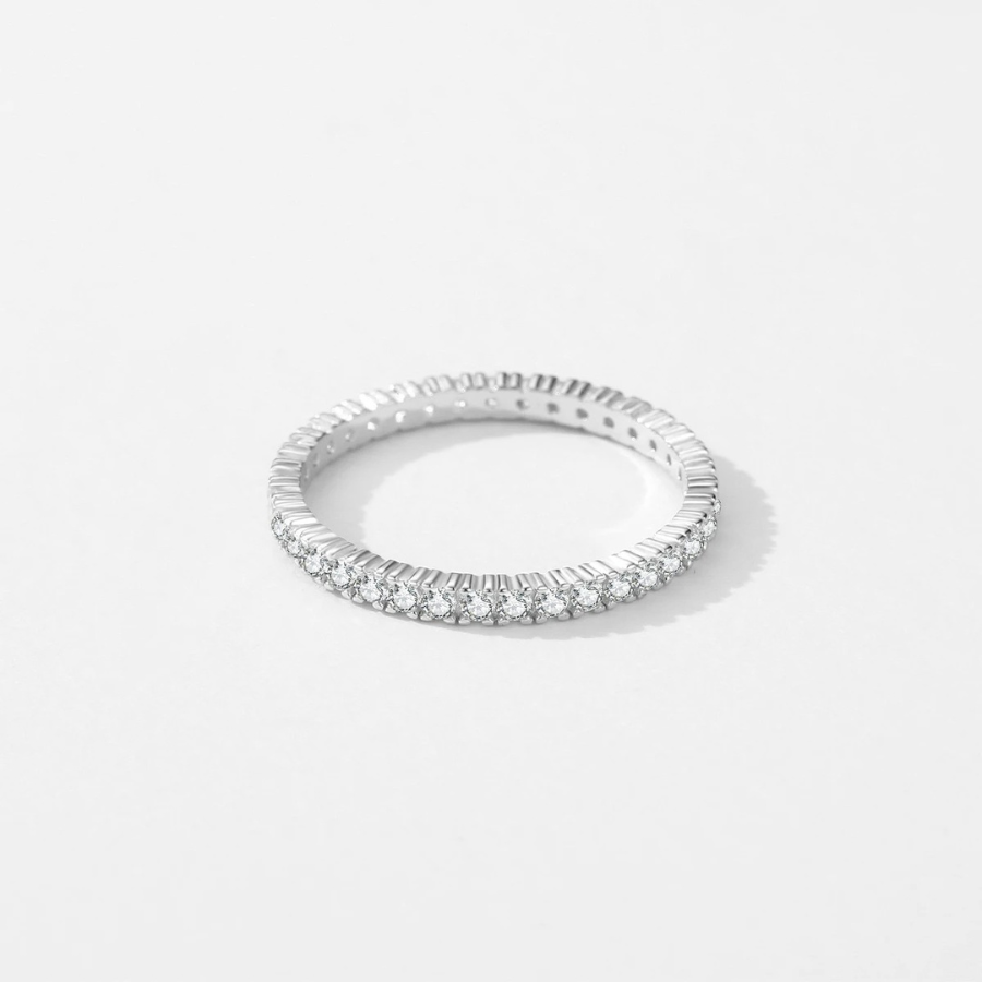 Elegant CZ Promise Ring – 925 Sterling Silver