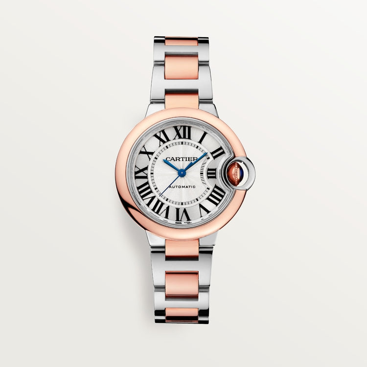Unworn wrist watch Ballon Bleu, Stainless Steel and 18k Rose Gold, 33mm, Ladies, Ref# W2BB0032, box and papers watch