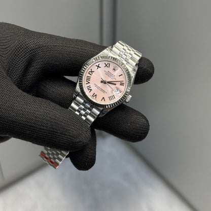 [Super Clone] Regency Classic Date 31 mm Five-Link Fluted Bezel Pink Dial 278274 8801