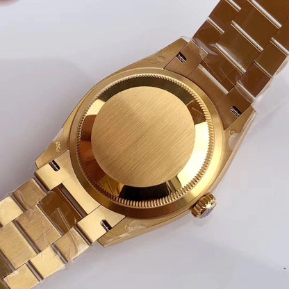 Regency Weekday 36 mm Weekday Fluted Bezel Champagne colour set with diamonds Dial 128238 8623